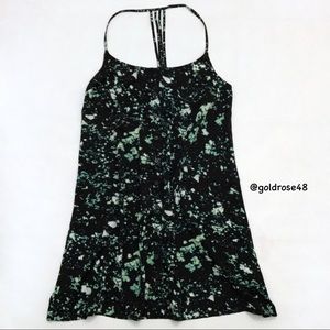 Hurley black and green patterned strappy dress